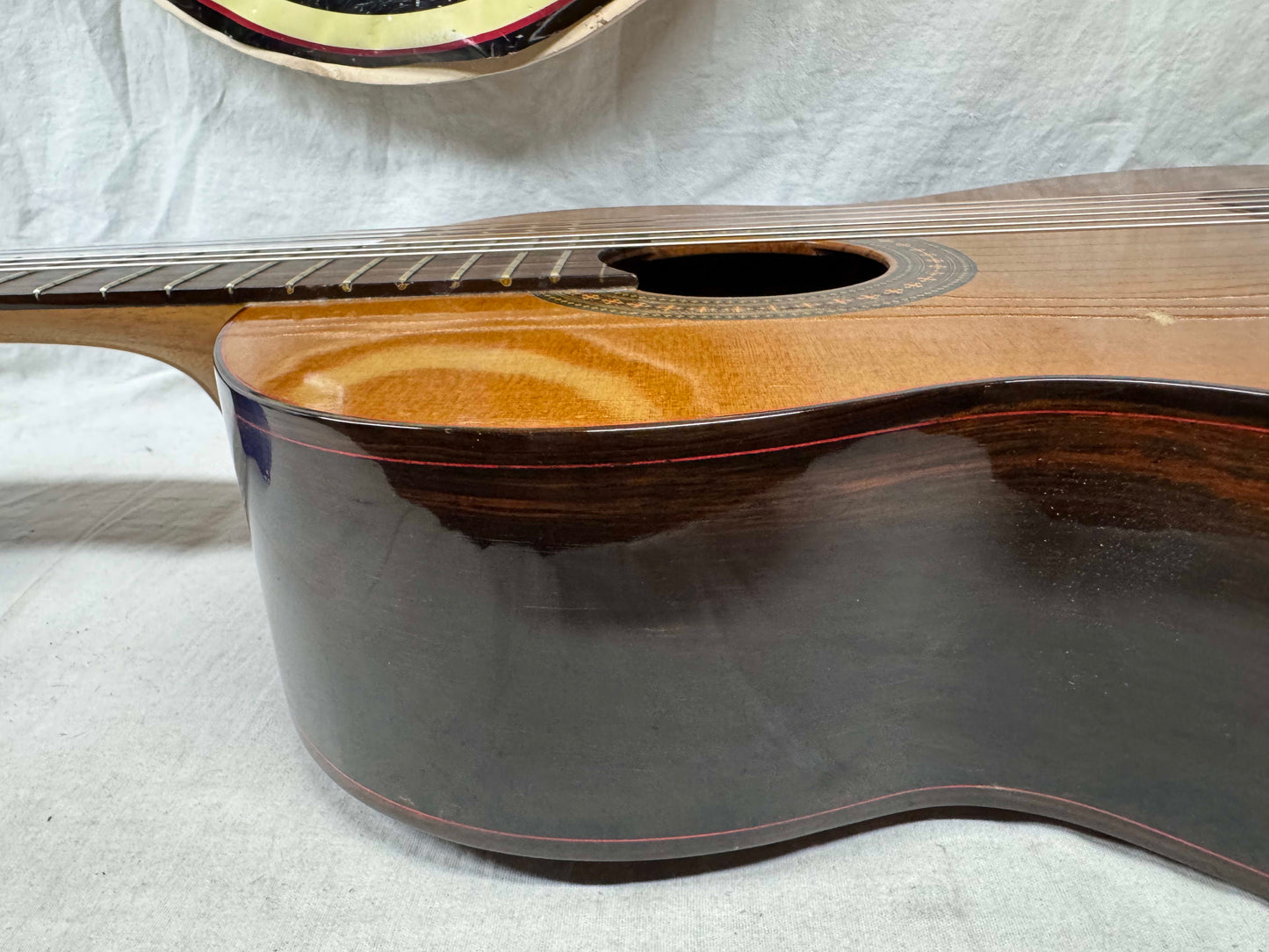 Kevin Mathers Concert Classical Acoustic Guitar - crack/hole in top - with Case 2006