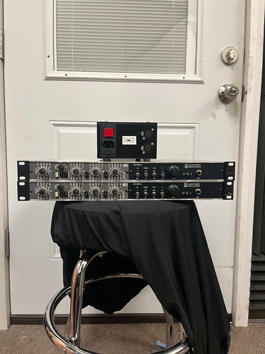 Quad Eight Electronics EQ-333c & MP-227di Equalizer + Microphone Preamp Modular Rack System *PAIR* with Power Supply