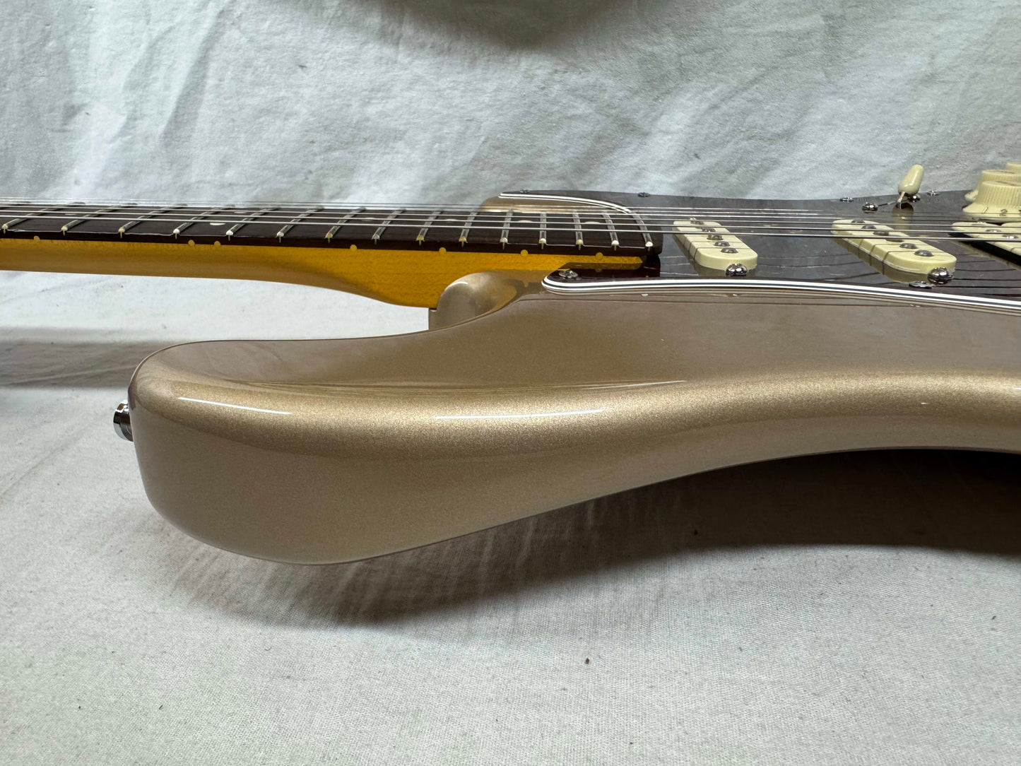 Parts Warmoth Alder body + 2022 Fender American Professional II neck Stratocaster Guitar with Case - Fire Mist Gold