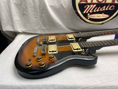 Ibanez Studio Series ST1200 Studio Twin 6/12 Double Neck doubleneck Guitar with Case MIJ Made In Japan 1978 - Brown Sunburst