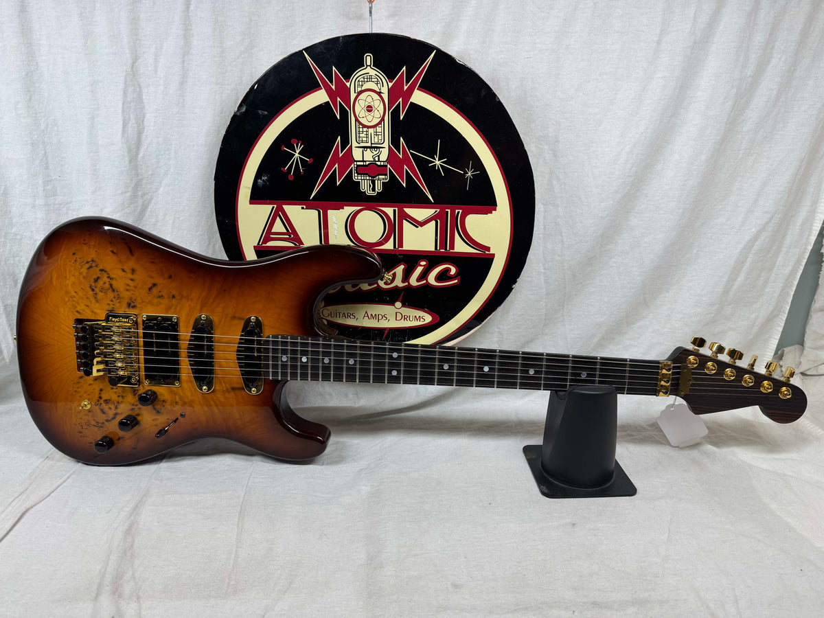 Warmoth S-style HSS Guitar with Lace Sensor Hot Gold Pickups by Houston Electric Guitar Jerry DeLue
