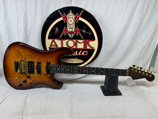 Warmoth S-style HSS Guitar with Lace Sensor Hot Gold Pickups by Houston Electric Guitar Jerry DeLue