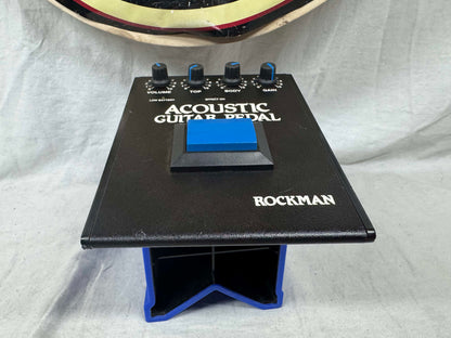 Rockman SR&D Tom Scholz Acoustic Guitar Pedal (blue button) - missing 1 battery cover