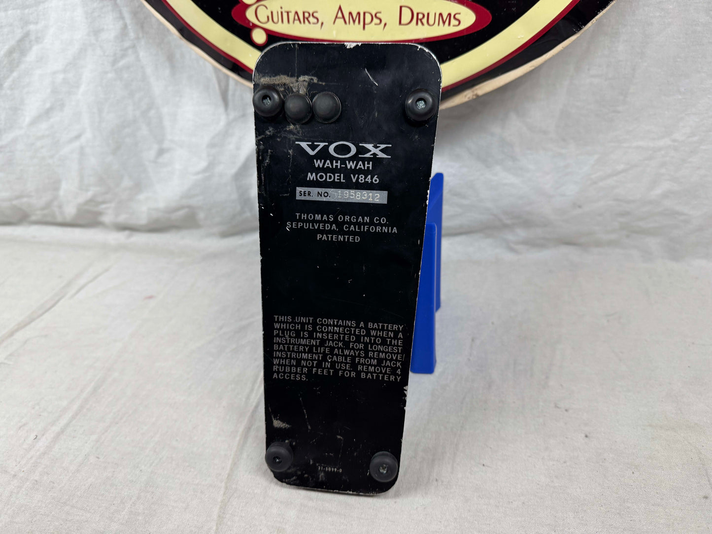 Vox Thomas Organ V846 Wah Wah Pedal with TDK inductor Vintage!