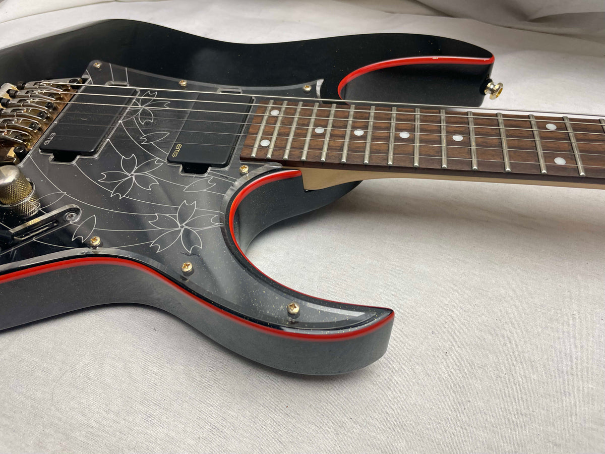Ibanez RG Series RG08LTD Guitar 2008 Spring Special Limited Edition - Sakura Blast JPB Japan Black with Red Binding