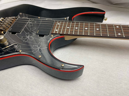 Ibanez RG Series RG08LTD Guitar 2008 Spring Special Limited Edition - Sakura Blast JPB Japan Black with Red Binding