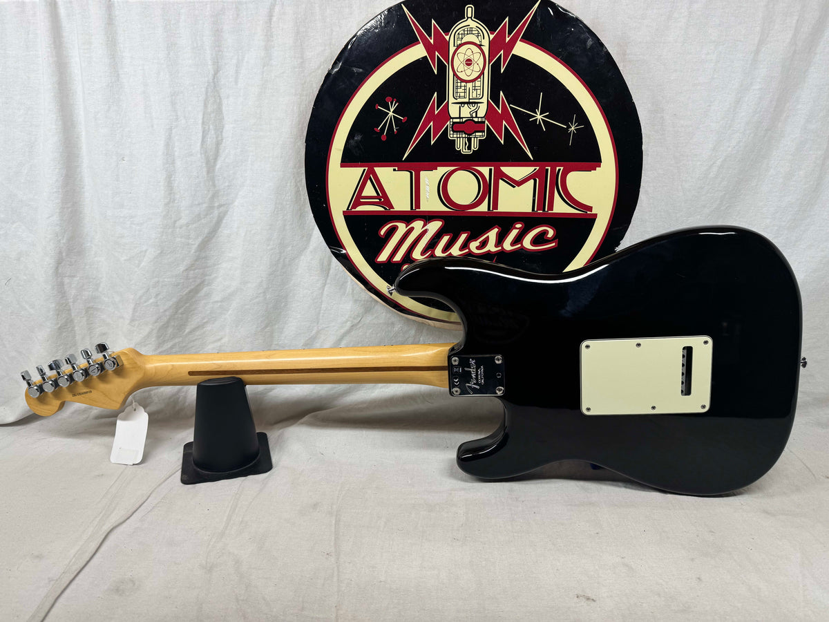 Fender American Professional Stratocaster HSS (modified to SSS) Shawbucker Guitar with Case 2016 - Black / Maple neck
