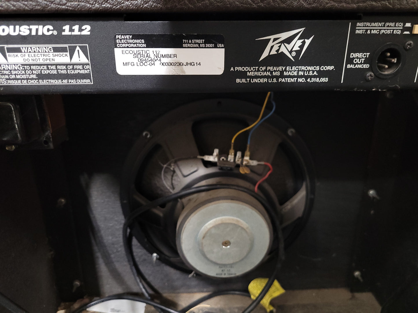 Peavey Ecoustic 112 100-Watt 1x12" Acoustic Instrument Amplification System 1990s - Brown - Local Pickup Only