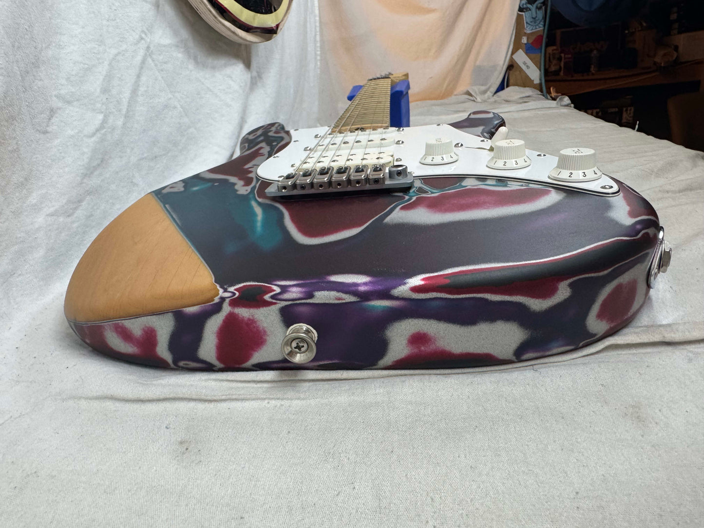James Tyler Los Angeles Custom Shop Classic HSS S-style Guitar with Case - Psychedelic Vomit - s/n: 2158