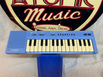 Casio PT-1 PT1 Mini Synthesizer with Box - MIJ Made In Japan - Rare Light Blue Color!