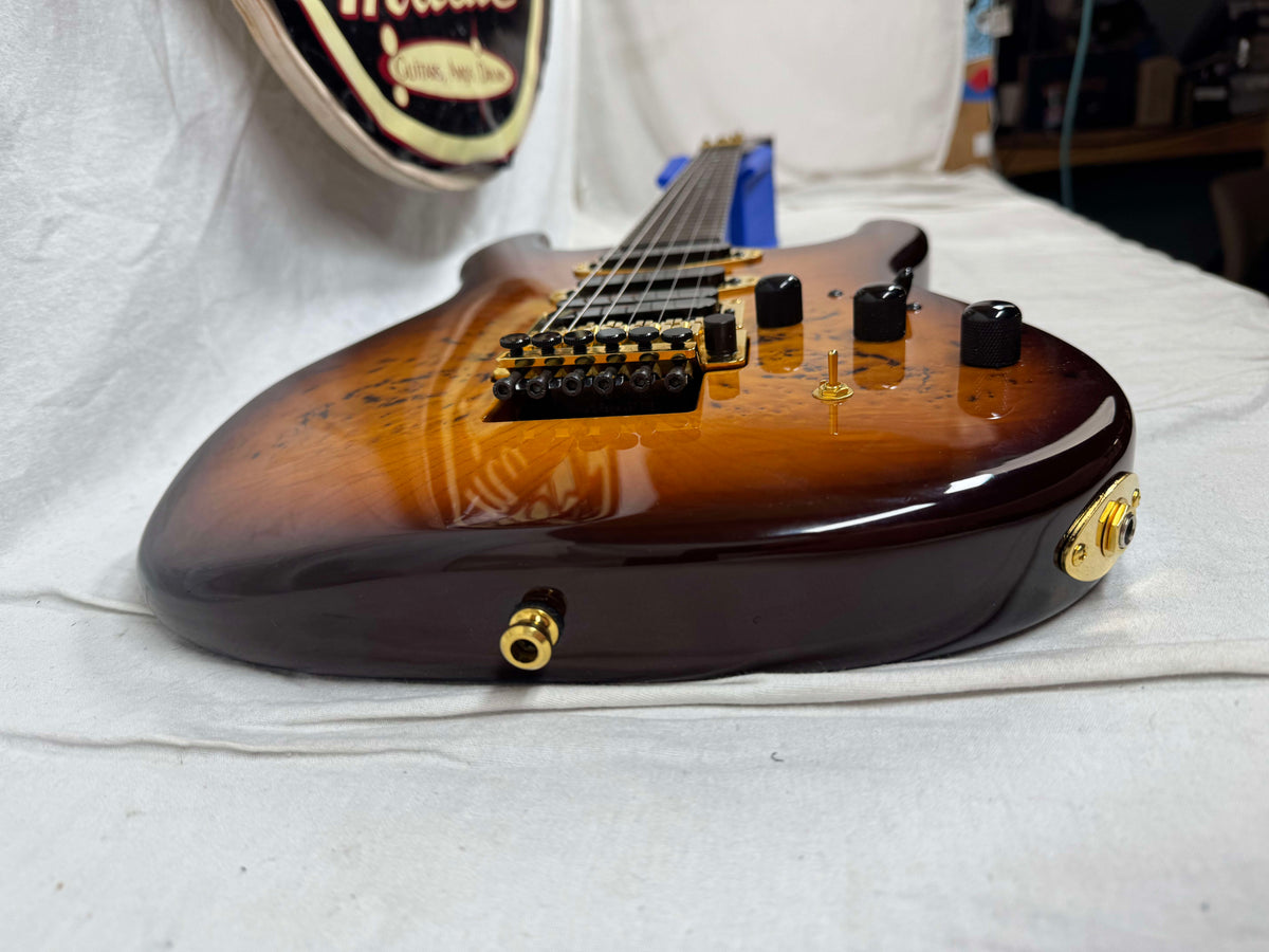 Warmoth S-style HSS Guitar with Lace Sensor Hot Gold Pickups by Houston Electric Guitar Jerry DeLue