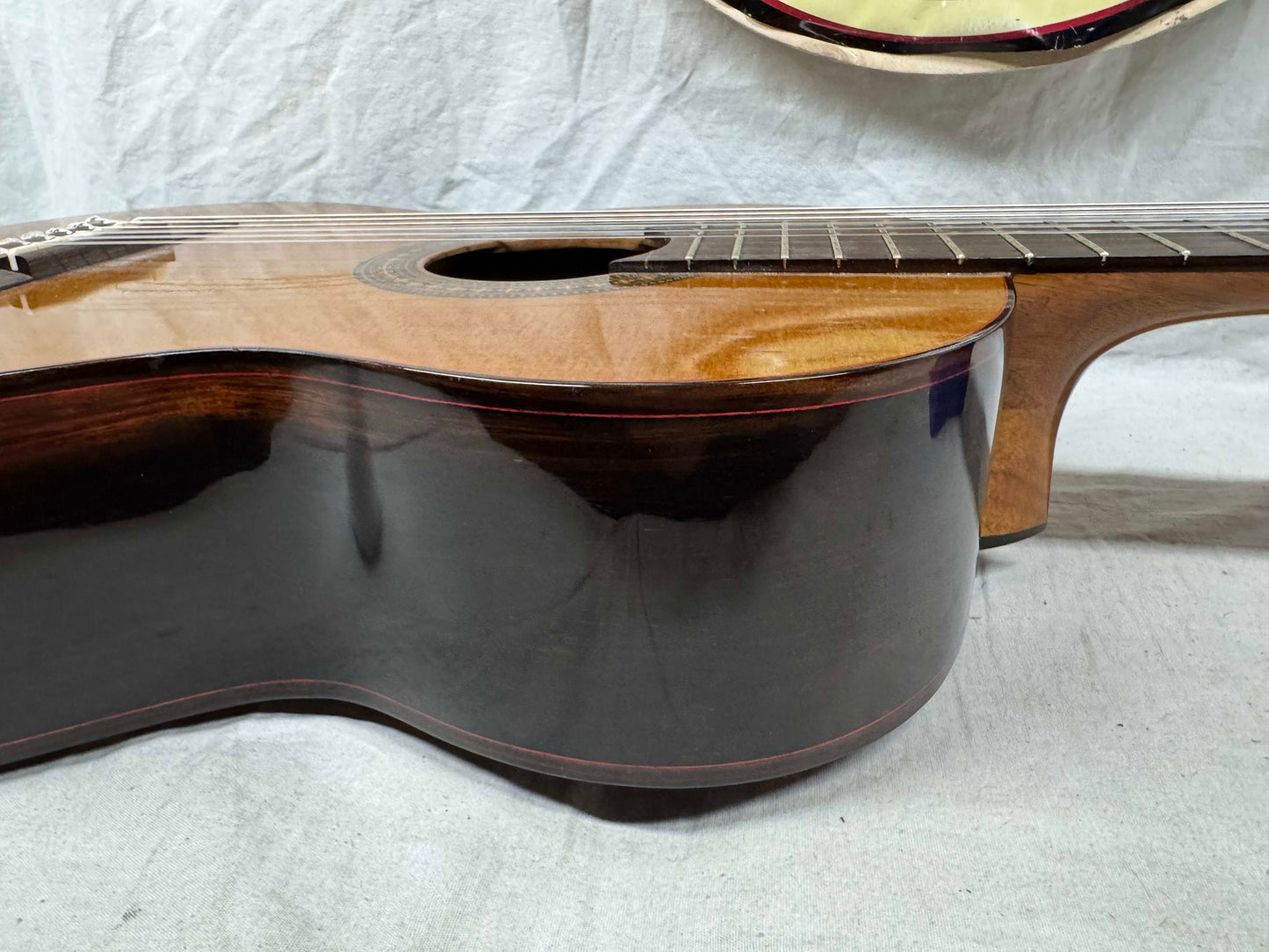 Kevin Mathers Concert Classical Acoustic Guitar - crack/hole in top - with Case 2006