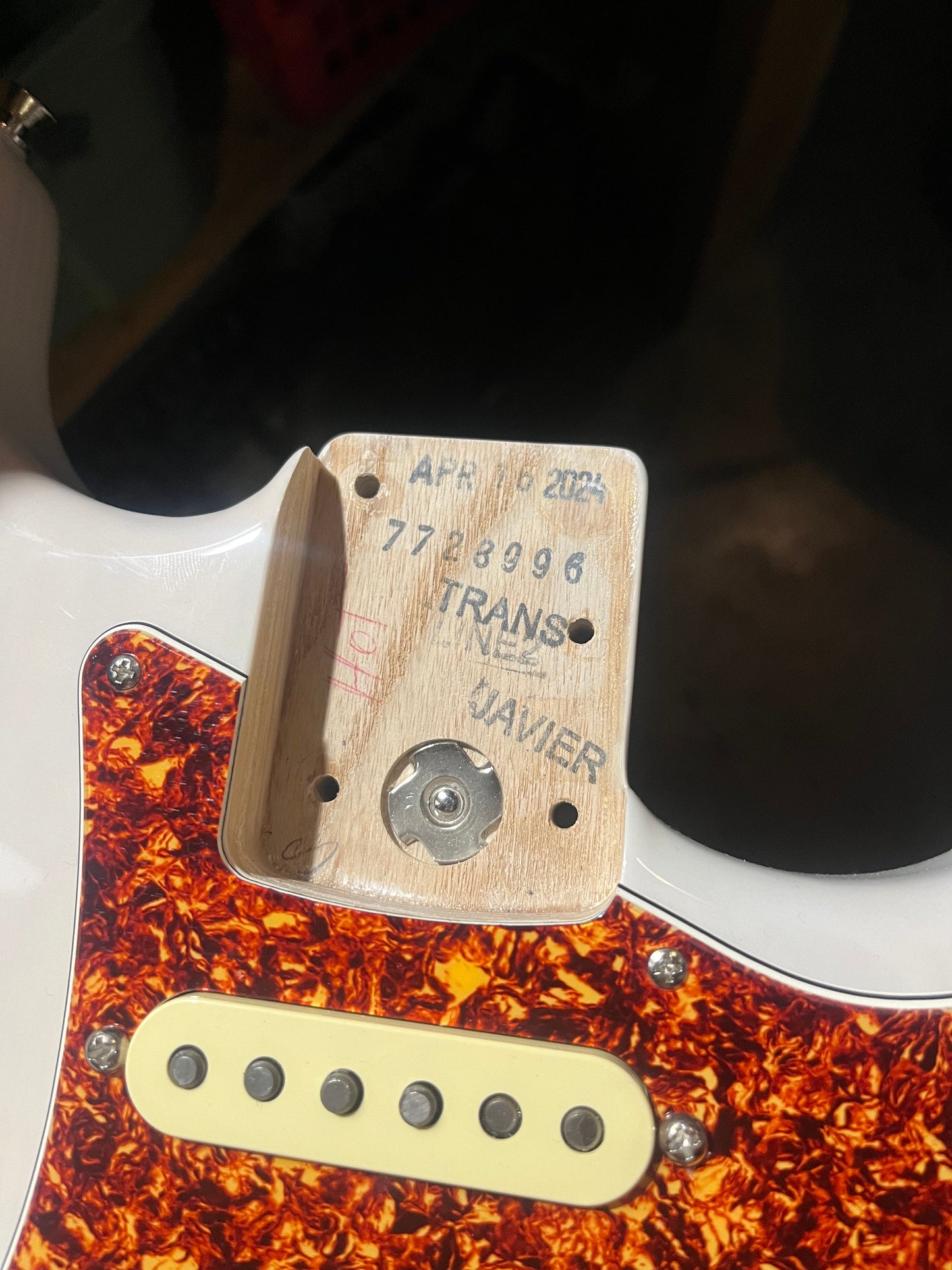 Fender USA Parts Stratocaster Guitar - Deep C shape American Professional II neck on American Professional Thinline Body  - White Blonde / Fender neck