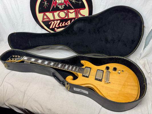 Epiphone SC-550 sc550 Scroll Singlecut Guitar with Chipboard Case Vintage - Natural